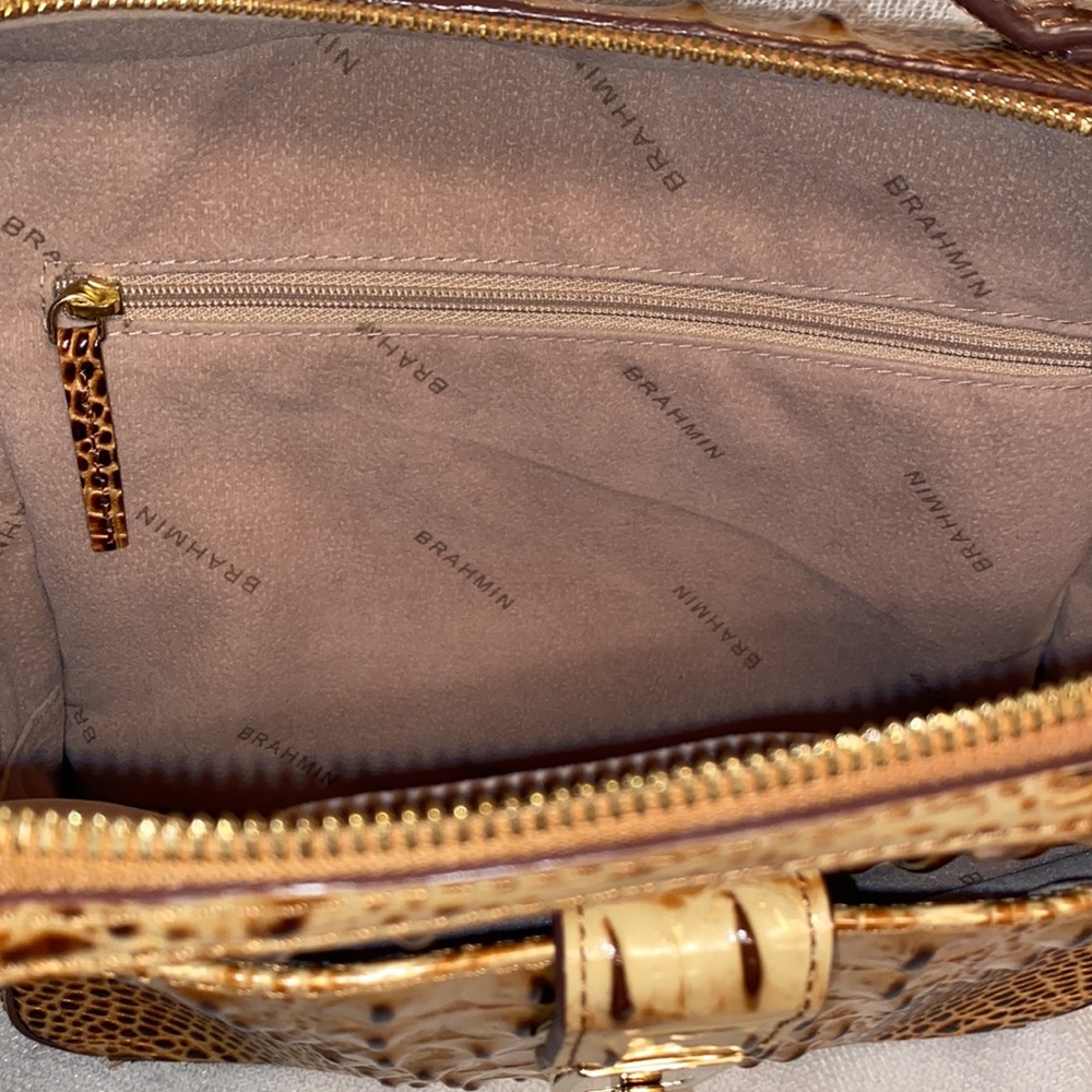 *SOLD*BRAHMIN Evie Toasted Melbourne Croc Embossed - Picture 13 of 15